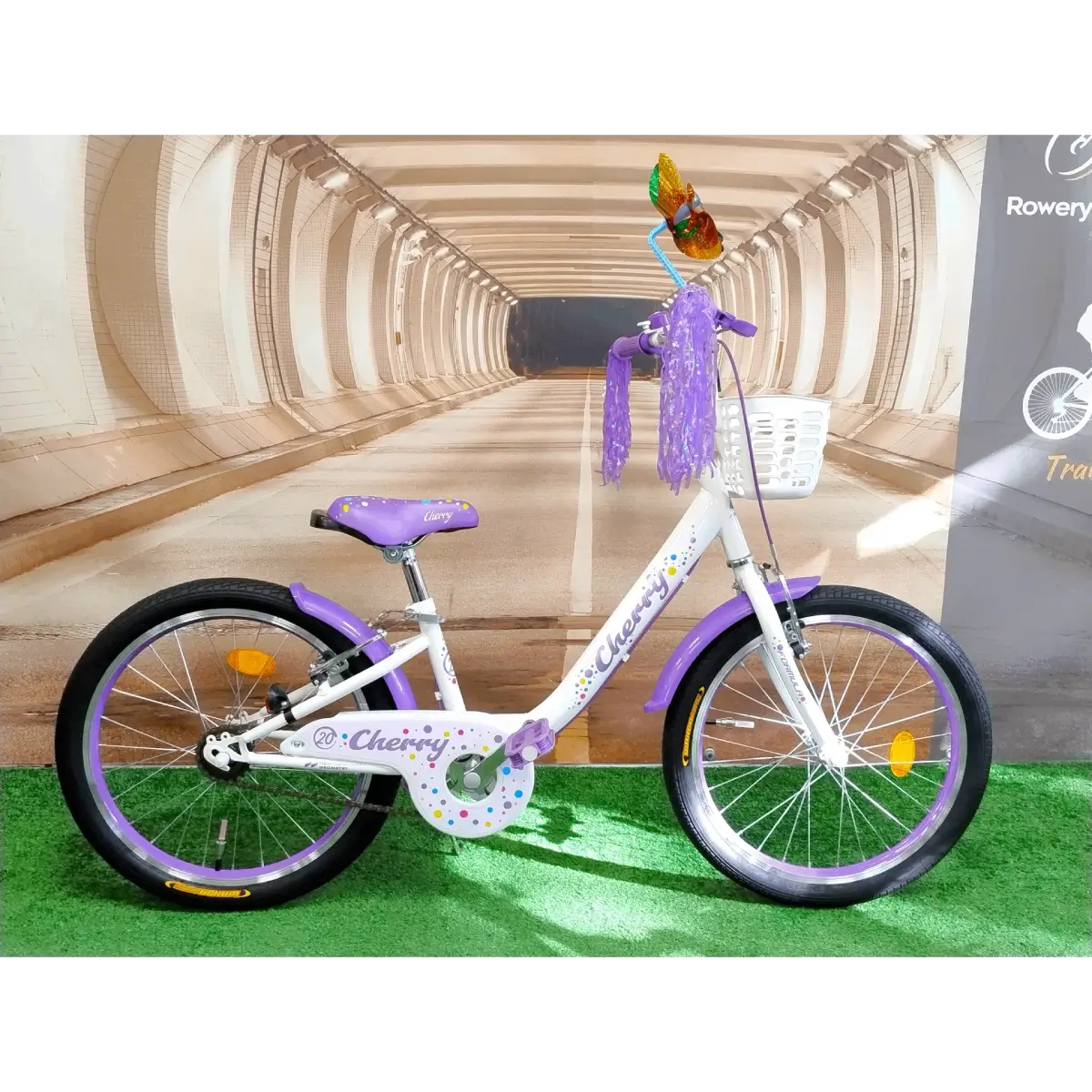 Rower dziecięcy dla dziewczynki rama 10″ koła 20″ 5 lat+